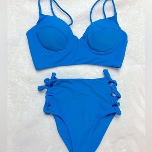 Womens Tori Praver bright blue bikini